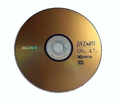 10 SONY Blank DVD+RW 4x Branded Logo 4.7GB Rewritable DVD Disc in Paper Sleeves - Image 1 of 4