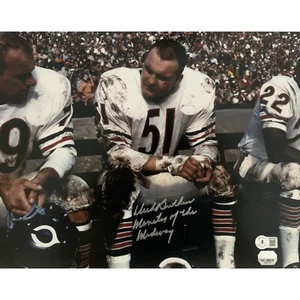 Dick Butkus Autographed Chicago Bears 11x14 Photo Monsters Midway Beckett 48939 - Picture 1 of 3