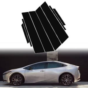 Se adapta a Toyota Prius 2023 2024 2025 negro brillante ventana pilar postes cubierta de moldura - Imagen 1 de 9