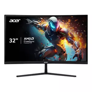 Acer 31.5" EI2 WQHD VA Curved Gaming Monitor 165Hz 1ms EI322QUR P3bmiippx - Picture 1 of 2