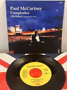 PAUL McCARTNEY Cumpleaños - Birthday 1990 MEXICO 7" PROMO 45 The Beatles - Picture 1 of 5