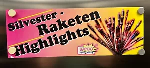 WECO Feuerwerk Plakat "Raketen Highlights" 90er Jahre 48x17 (Silvester, Pyro) - Bild 1 von 1