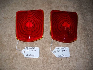 NOS NORS Mopar 1939 Dodge Taillight Lenses Pair Nice! - Imagen 1 de 1