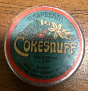 1960s Vintage Raspberry Cokesnuff Tin Snuff England 70s Head Shop - Picture 1 of 8