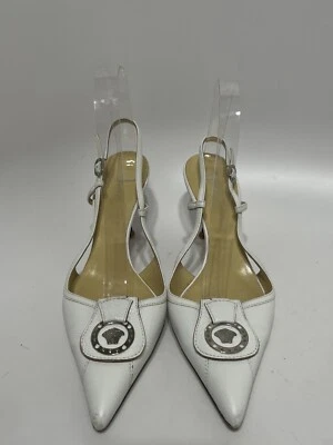 TACONES DE GATITO MEDUSA CUERO BLANCO VERSACE 38 de colección Foto 1 de 4