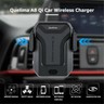 Car Mount Qi Wireless Charger Fast Charging Pad Mobile Phone Holder Stand