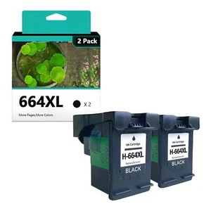 HP 664XL Compatible Ink Cartridge 2 Black for DeskJet 1115 2135 3635 3775 4536 - Picture 1 of 5