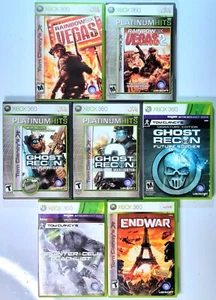 7 CLEAN CIB Tom Clancys Bundle Ghost Recon-Endwar-Splinter Cell-Rainbow Six Lot - Picture 1 of 9