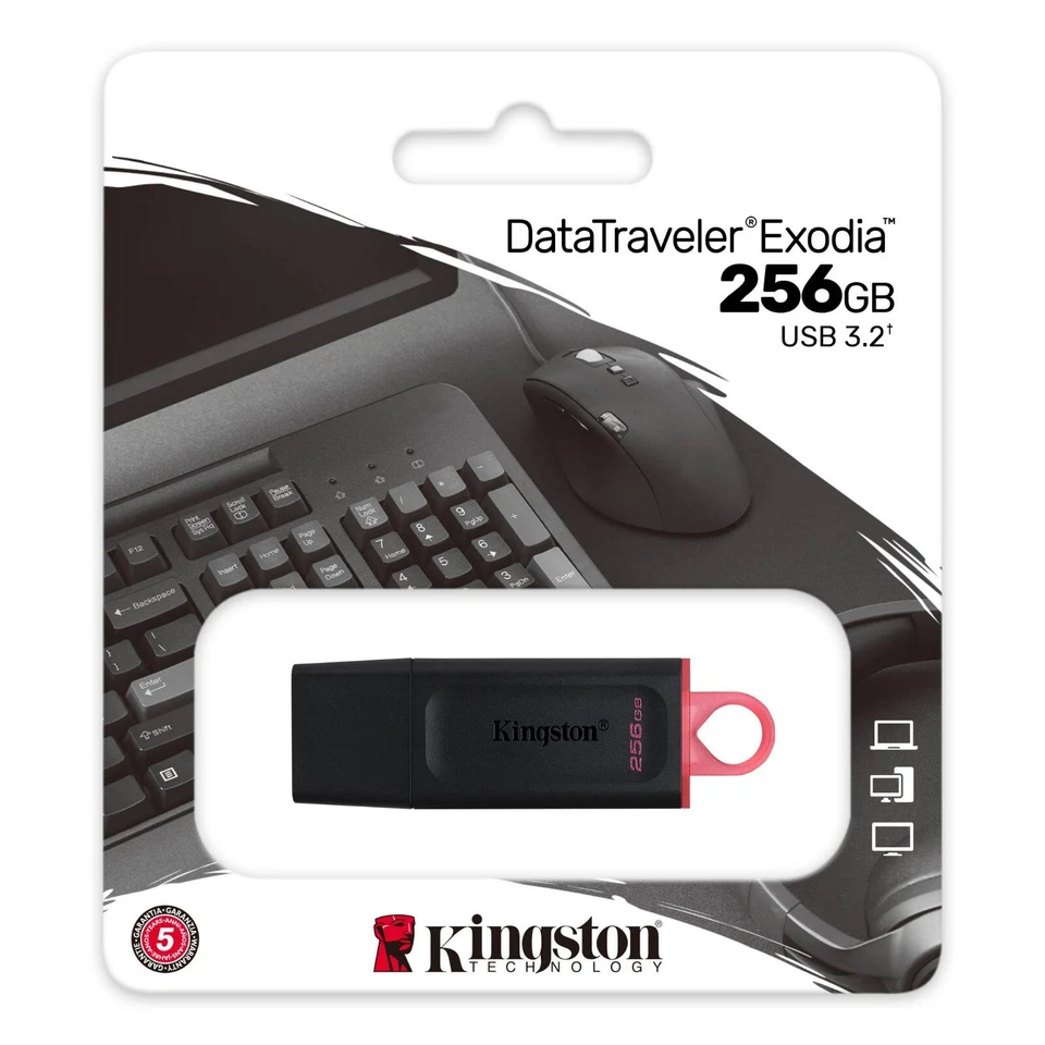 Kingston Memory Stick USB Flash Drive Pen High Speed 32GB 64GB 128GB 256GB 3.2 - Image 1 of 4