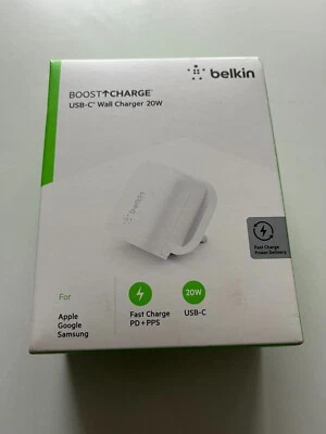 New Sealed Belkin Charger Lead fits Pixel 8 Pro Google Pixel 7 20W Fast Plug - Image 1 of 2