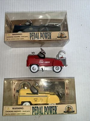 GOLDEN WHEEL PEDAL POWER 1:10 SCALE Fire Police & NYC Taxi - Image 1 of 4