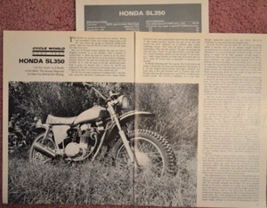 Articolo di prova moto Honda SL350 1970 4pg - Foto 1 di 1