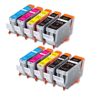 10 Replacement Printer Ink Set for Canon PGI-5BK CLI-8 MP610 MP800 MP810 MX850