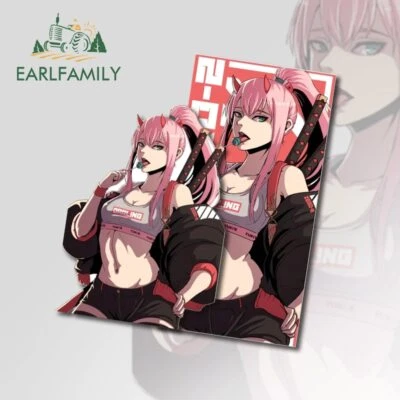 EARLFAMILY 5.1" Zero Two Darling In The Franxx Samurai Streets Wear Car Stickers - Image 1 of 4