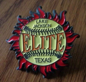 Vintage Lake Jackson Texas ELITE Baseball Enamel Lapel Pin - Picture 1 of 2