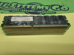 LOT OF NINE (9) VARIOUS BRANDS PC2100 266Mhz 256MB DIMM DESKTOP MEMORY - Picture 1 of 1