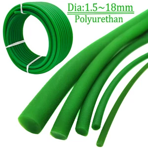 Green Polyurethane Conveyor Belts PU Solid Round bar 1.5mm 2mm 3mm 4mm 5mm~18mm - Picture 1 of 18
