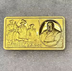 POBJOY IN PERFETTE CONDIZIONI LTD. EP ORO SU STERLINA ""SIR WINSTON CHURCHILL K.G. 1953 - Foto 1 di 10
