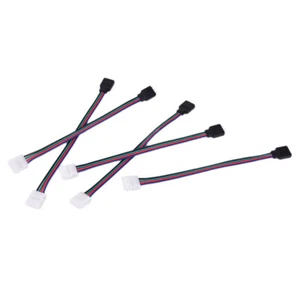 10PCS 10mm 4 Pin Male Female PCB Connector Cable For RGB 5050 3528 LED Stri-qj - Picture 1 of 9