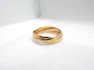 Cartier 18k Tri-Gold Rolling Band Ring - Picture 1 of 3