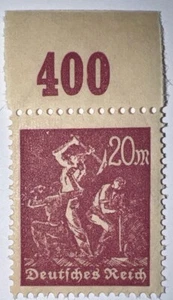 Travelstamps:1922 Germany Deutsch Reich Stamps MNH 20 Mark MNH Mi 241 - Picture 1 of 6