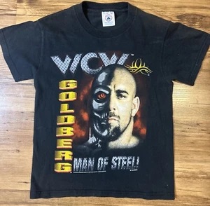 Rare Vintage 1999 90s Wcw Goldberg Ecw WWF Wrestling Shirt Wwe Nwo Aew Youth Med - Picture 1 of 7