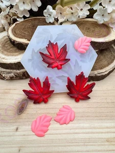 Maple leaves-plants handmade silicone mold for crafts - Picture 1 of 9