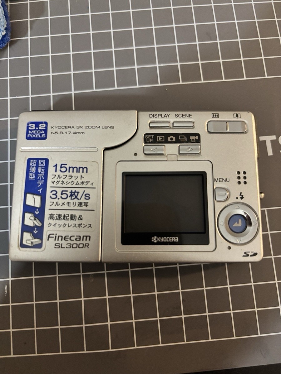 回転ボディ超薄型 KYOCERA Finecam SL300R コンデジ3.2 Yahoo