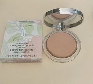 Clinique Stay Matte Sheer Pressed Powder 03 stay beige oil free 0.27 oz New - Picture 1 of 3