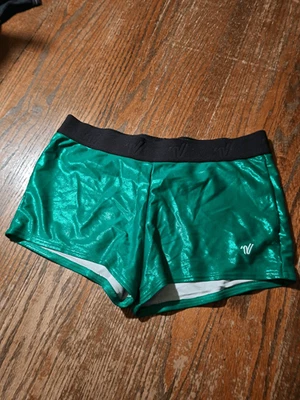 Pantalones Cortos Varsity Spirit Verde Brillante Alegría Cintura Elástica Media Bailarina Atlética Foto 1 de 2