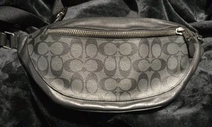 Bolso Cinturón Coach 78777 Warren Nuevo con Etiquetas en Lona Signature Gunmetal/Carbón/Negro - Imagen 1 de 5