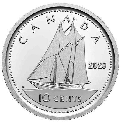 2020 Canada 10 cent DimeClassic Bluenose pure silver from proof set - Image 1 of 3