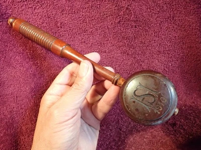 dated 1910 signed SH NICE WOOD TOOL  JUDGE / AUCTIONEER HAMMER SWEDEN SWEDISH - Image 1 of 4