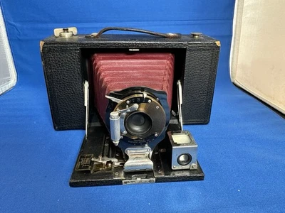 Cámara Brownie Plegable Kodak Nº 3 Modelo D Fuelle Rojo - Sin Probar Foto 1 de 4