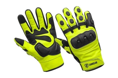 Guantes de Montar Motocicleta Cuero Protección Nudillos Pantalla Táctil Motociclista Armadura Foto 1 de 4