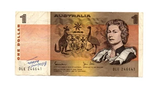 BANCONOTA 1 DOLLARO MOLTO BELLA DALL'AUSTRALIA 1974-84 PICK-42 - Foto 1 di 2