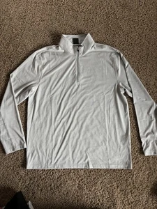 Dunning Performance Golf Shirt Long Sleeve Half Zip Grey Size XL - Picture 1 of 4