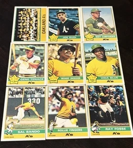 1976 Topps Oakland A’s Team Set 27 Karten Reggie Vida Rollie World Series Team - Bild 1 von 3