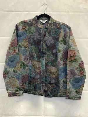 Vintage, BLAST, Jaqueta Floral Tapeçaria, (M), Índia, Final dos Anos 80/Início dos Anos 90, Boho - Imagem 1 de 4