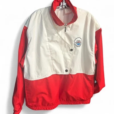 Chaqueta cortavientos HEAD roja y blanca vintage años 90 — campeón de alta competición Foto 1 de 3