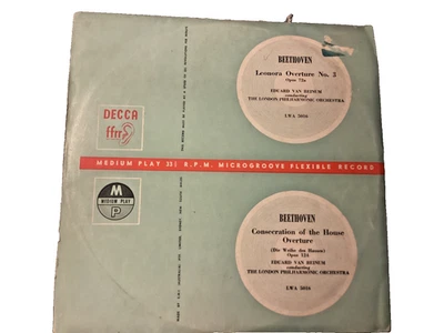BEETHOVEN CONCERTO OVERTURES CONSECRATION OF THE HOUSE /LEONORA NO. 3 vinyl 24cm - Image 1 of 4