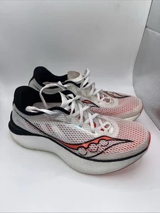 Scarpe Saucony Endorphin Pro 3 Uomo 8 Bianco Arancione Maglia da Corsa Pwrrun - Foto 1 di 8