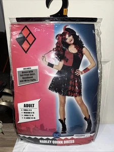 DC Adult Harley Quinn Costume Dress women’s Small new Halloween - Picture 1 of 4