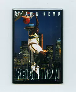 SHAWN KEMP / REGNING MAN - 2"" x 3"" POSTER KÜHLSCHRANKMAGNET (Seattle Sonics Costacos) - Bild 1 von 4