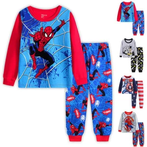 Kids Baby Boys Superhero Pyjamas Pajamas Loungewear Set Sleepwear Nightwear UK - Picture 1 of 12