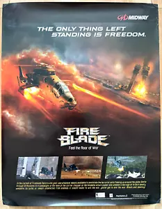 Fire Blade RARE PS2 22" x 28" Promotional Poster - Picture 1 of 1