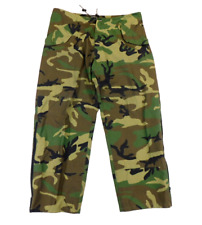 BDU Woodland Camo Cold Weather Pants Large Reg US Army ECWCS Waterproof Nylon