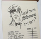 VINTAGE 1970s BILTMORE DAIRY FARMS MILKMAN ORDER PAD! GET EXTRA MILK/ICE CREAM++