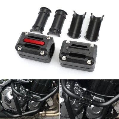 2x25Mm Engine Frame Bar Protection Ground Crash Slider Pads Red For Motorcycle - Imagem 1 de 4