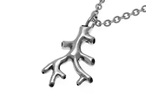 Blutgefäße Halskette, handgefertigter anatomischer Schmuck aus Zinn - Bild 1 von 5